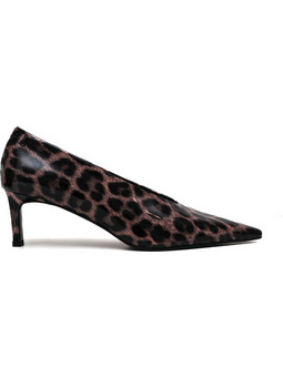 Zinda 3660 Heel Leather Pumps Leopard
