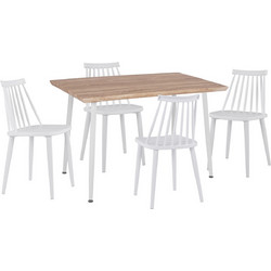 ΣΕΤ ΤΡΑΠΕΖΑΡΙΑΣ ΕΣ.ΧΩΡΟΥ 5ΤΜΧ PALOMA HM11389 ΛΕΥΚΟ-SONAMA MDF TOP