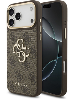 Guess Hardcase 4G Big Classic Logo Θήκη iPhone 18 Pro Max / iPhone 17 Pro Max Brown GUHCP18X4GMGCBR