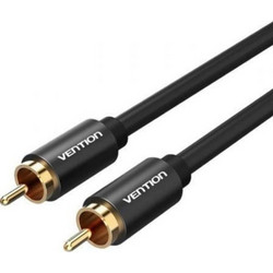VENTION RCA Coaxial Audio/Video Cable 1M Black Aluminum Alloy Type (VAB-R09-B100) Μαύρο
