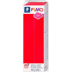 Staedtler Fimo Soft Πολυμερικός Πηλός Μοντελοποίησης Κόκκινος 454gr 8021-24