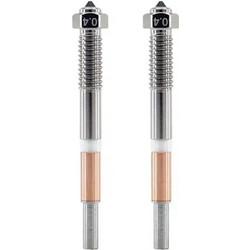 QiDi BMN204 Ακροφύσιο 0,4 mm Διμεταλλικό για Q2 (2 Τεμ.)