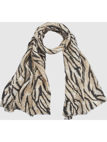 VERDE 03-2605 ΓΥΝΑΙΚΕΙΑ ΕΣΑΡΠΑ ANIMAL PRINT ΕΚΡΟΥ
