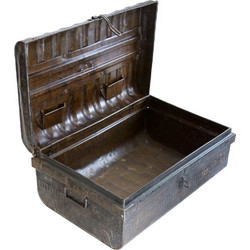 Μπαούλο vintage σοκολά 60,5x40,5x26εκ