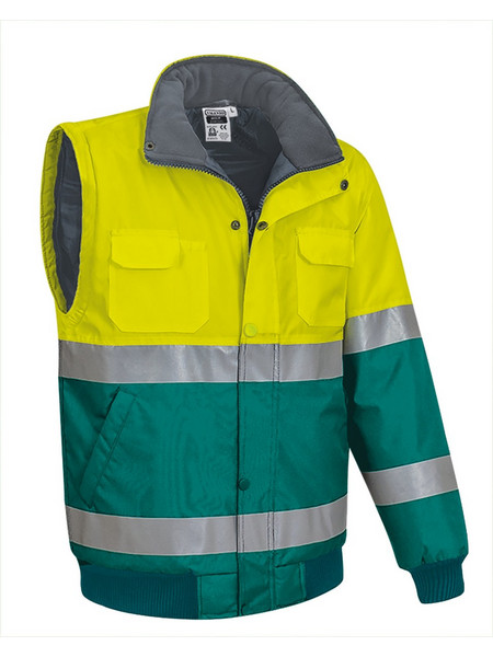 Αποσπώμενο Jacket Υψηλής Ορατότητας DONEGAL Valento Fluo Yellow-Amazon Green