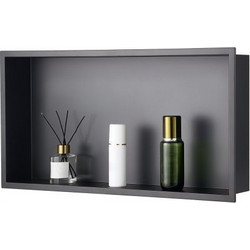 Κόγχη ντους VEVOR, 33,0 x 63,5 x 10,2 cm εσοχή τοίχου, βαρέως τύπου ανοξείδωτος χάλυβας μοντέρνος οργανωτής αποθήκευσης σαπουνιού και σαμπουάν, σφραγισμένος αδιάβροχος, ανθεκτικός και εύκολος στην εγκ
