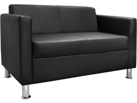 HomeMarkt Cubo Διθέσιος Καναπές από Δερματίνη Μαύρος 120x71x73cm HM3033.02