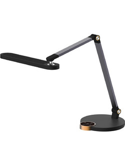 ΦΩΤΙΣΤΙΚΟ ΓΡΑΦΕΙΟΥ LED BLAIN PRO ΜΑΥΡΗ ΒΑΣΗ ABS ΓΚΡΙ ΑΛΟΥΜΙΝΙΟ 51,8x40εκ