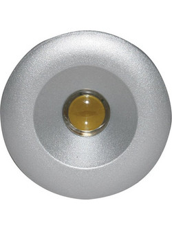 LED Spot 1W Γκρι Χωνευτό Θερμό Λευκό 3000k 45 3.2V 350mA - για Βιτρίνες, Ράφια & Διακοσμητικό Φωτισμό