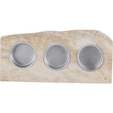 Ξύλινο Κηροπήγιο Για Ρεσώ 3 Θέσεων Fibra 19x9x2,5cm