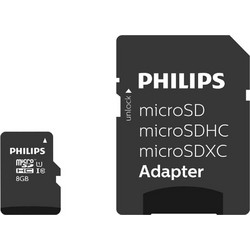 Philips microSDHC 8GB Class 10 U1 UHS-I + Adapter