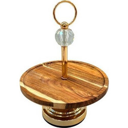 Eurolamp 819-02064 Διακοσμητικός Δίσκος Ξύλινος 25x25x33cm 5207227596919