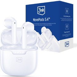 3mk MovePods Ακουστικά Bluetooth Earbud Ανθεκτικά στο Νερό White