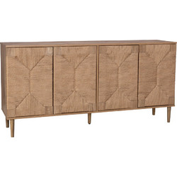 SISAL ΜΠΟΥΦΕΣ 4ΠΟΡΤΕΣ ΦΥΣΙΚΟ 160x39x78 5cm c534518