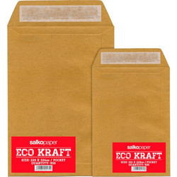 Φάκελος καφέ οικολογικός σακούλα Eco Kraft 16.2x22.9cm 250τμχ