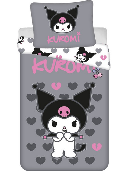 Hello Kitty Kuromi Βαμβακερό Σετ Παπλωματοθήκης 2 Τεμαχίων 140x200 και 70x90 εκ