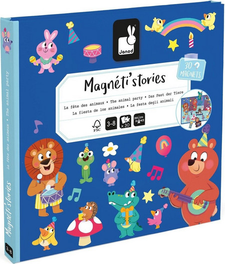 Janod Μαγνητικό Βιβλίο Magnet Book Ιστορίες Το Πάρτι Των Ζώων (30 Μαγνητάκια) J05455