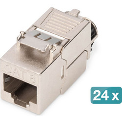 DIGITUS CAT 8.1 Keystone Modul, θωρακισμένο, εργαλείο-ελεύθερη τοποθέτηση - 24 τεμ. (DN-93816-24)