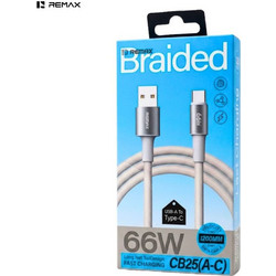 Remax CB25 Καλώδιο USB-A to USB-C 66W White