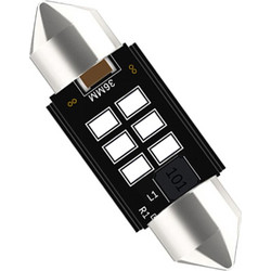VenCore 3216-10142 - C5W Festoon CanBus Gen4 36mm - Λάμπα LED Σωληνωτή για Βάση C5W 36mm Festoon CanBus Gen4 6 SMD 3020 2W 290 Lumen 8-48 Volt Κόκκινο