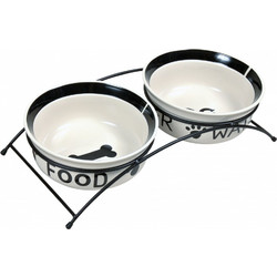 Ταΐστρα Trixie 24641 A set of ceramic bowls on a stand 0.6 l