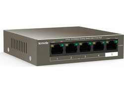 Tenda TEF1105P-4-38W Unmanaged L2 Switch με 5 Θύρες Ethernet 100Mbps