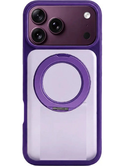 Vivid Skin Feel MagSafe 360 Rotating Stand Back Cover Purple (iPhone 18 Pro Max / 17 Pro Max)