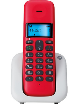 Motorola T301 Ασύρματο Τηλέφωνο με Ανοιχτή Ακρόαση Κόκκινο