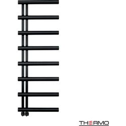 Thermo Inox Accent Silk Black Πετσετοκρεμάστρα Μπάνιου Καλοριφέρ 1380x500mm 403kcal/h Μαύρη