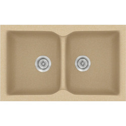 Sanitec Classic 322 Επικαθήμενος Νεροχύτης Γρανίτη Ματ Granite Cappuccino 81x50cm