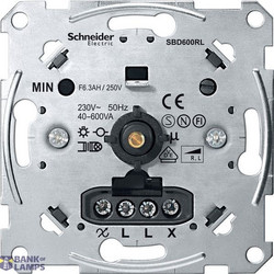 Rotary dimmer insert for inductive load, 40-600 W/VA