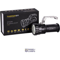 LED Flashlight 10W 800Lm IP44 (165x110x75mm) + 18650 Accumulator 3x2300mAh