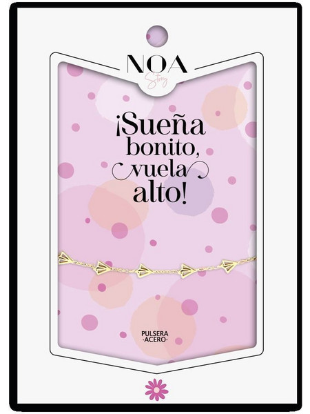 Pulsera Aviones Papel acero dorado - Suena Bonito, Vuela Alto