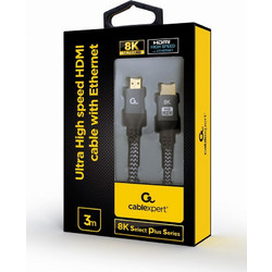 Gembird Καλώδιο HDMI 2.1 Braided HDMI Male to HDMI Male 3m Black CCB-HDMI8K-3M