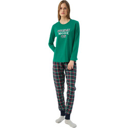 Minerva HOLIDAY SWEAT PANTS Παντελόνι Πιτζάμας Πράσινο 90-53485