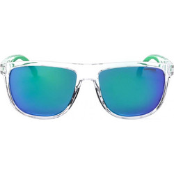 Carrera CA8059/S 0OX/Z9 Ανδρικά Γυαλιά Ηλίου Τετράγωνα Κοκάλινα Άσπρα με Μπλε Καθρέπτη Φακό
