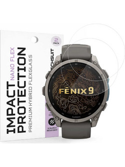Techsuit - Nano Flex (2 pack) - Garmin Fenix 9 51mm / Fenix 9 Pro 51mm - Black