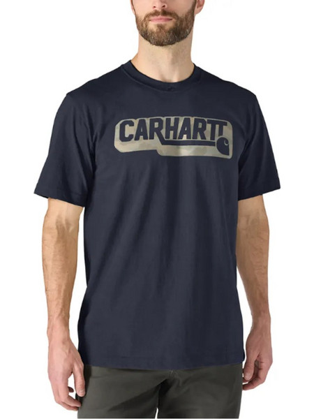 Ανδρικό T-Shirt Camo Logo Irvine Navy Carhartt - Navy
