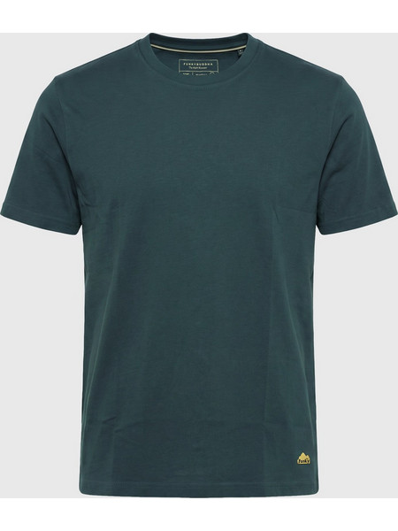 Ανδρικό relaxed t-shirt με στάμπα στην πλάτη FBM014-022-04_GREEN STORM