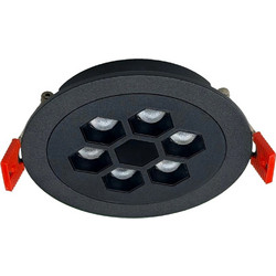 Aca Led Κυψελωτό Χωνευτό Φωτιστικό 6W 3000K 780lm Μαύρο (KYVAR630)