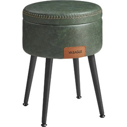 Vasagle Σκαμπό Σαλονιού Δερμάτινο PU Green (LOM005C01) (VASLOM005C01)