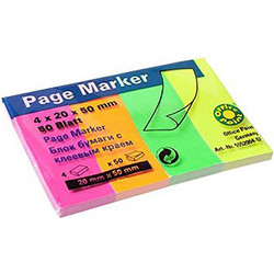 Officepoint Σελιδοδείκτης 20x50, 4x50φ. neon mix (MAG-5552004-52) (OFPMAG-5552004-52)
