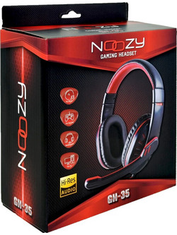 Noozy GH-35 Gaming Headset Over Ear Black Red