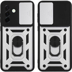 Sonique Ring Armor CamPro Back Cover Silver (Samsung Galaxy A27 5G)