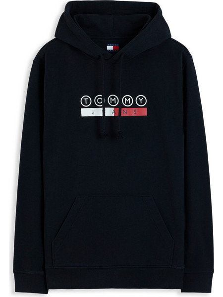 Tommy Hilfiger Ανδρικό Φούτερ με Κουκούλα Μαύρο DM0DM23718-BDS