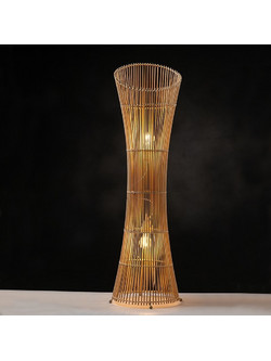 Aca Επιδαπέδιο Φωτιστικό 2ΧΕ27 ΜΠΑΜΠΟΥ D29.5XH1180cm ΣΥΜΗ (HX1040F)