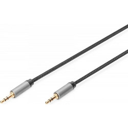 Digitus Καλώδιο Ήχου 3.5mm male - 3.5mm male Μαύρο 1.8m με Επίχρυσους Ακροδέκτες DB-510110-018-S