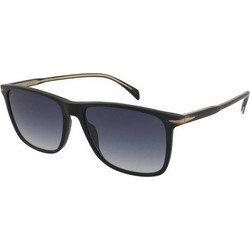 David Beckham DB1219/S 807/08 Ανδρικά Γυαλιά Ηλίου Τετράγωνα Κοκάλινα Μαύρα με Μπλε Φακό