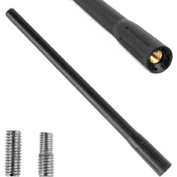 Amio - ΚΕΡΑΙΑ ΟΡΟΦΗΣ ANTM11 20cm ΜΕ 2 ΑΝΤΑΠΤΟΡΕΣ 5-6mm ΜΑΥΡΗ - 1 ΤΕΜ. (04161/AM)