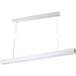 Inlight Γραμμικό Κρεμαστό Γύψινο Φωτιστικό LED 36W, 2CCT, Λευκό D:150x8,7cm(6123-White)